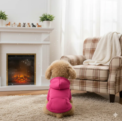 Winter Dog Hoodie Sweatshirts With Pockets Warm Dog Clothes