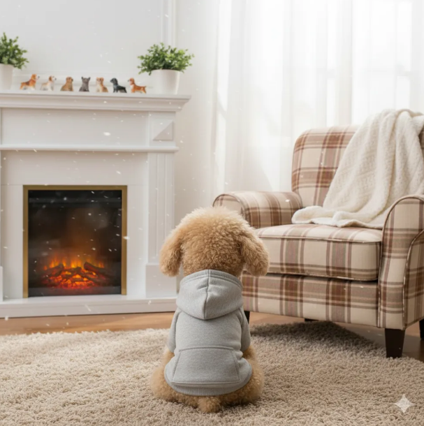 Winter Dog Hoodie Sweatshirts With Pockets Warm Dog Clothes