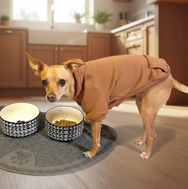 Winter Dog Hoodie Sweatshirts With Pockets Warm Dog Clothes