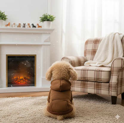 Winter Dog Hoodie Sweatshirts With Pockets Warm Dog Clothes