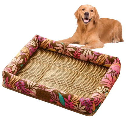 Square Bed With Cooling Mat For Dogs
