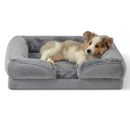 Plush Orthopedic Dog Bed With Bolstered Sides