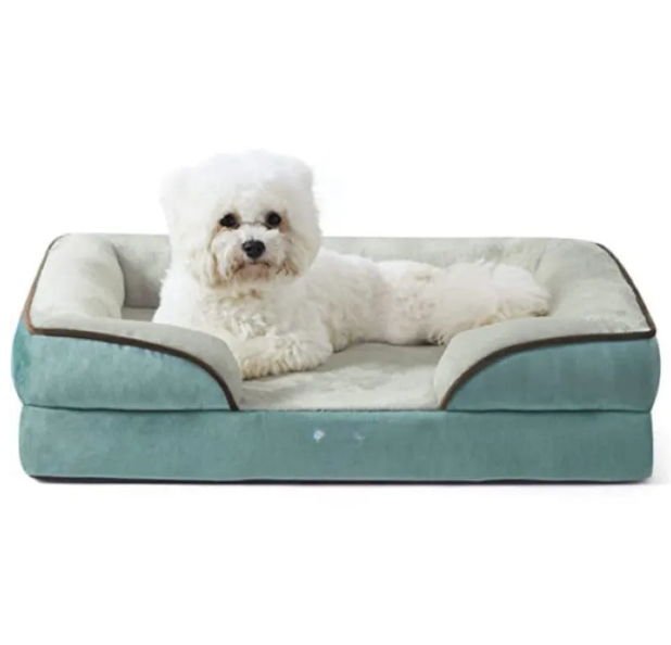 Plush Orthopedic Dog Bed With Bolstered Sides