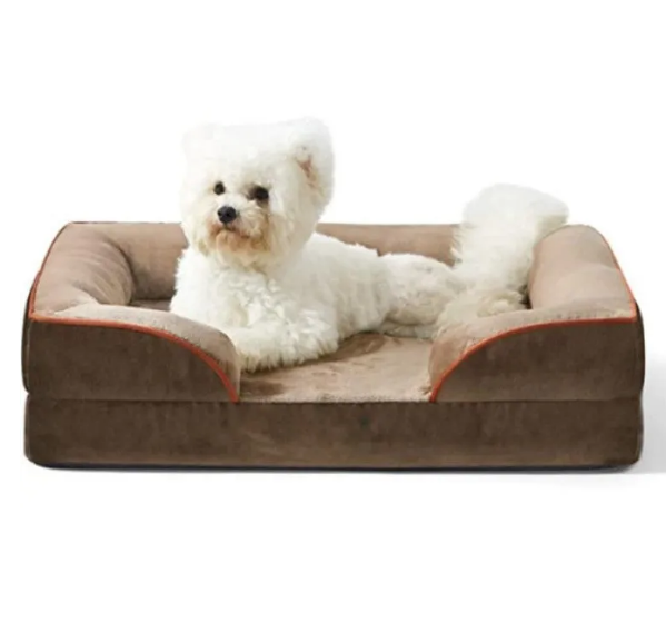 Plush Orthopedic Dog Bed With Bolstered Sides