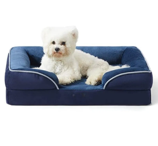 Plush Orthopedic Dog Bed With Bolstered Sides