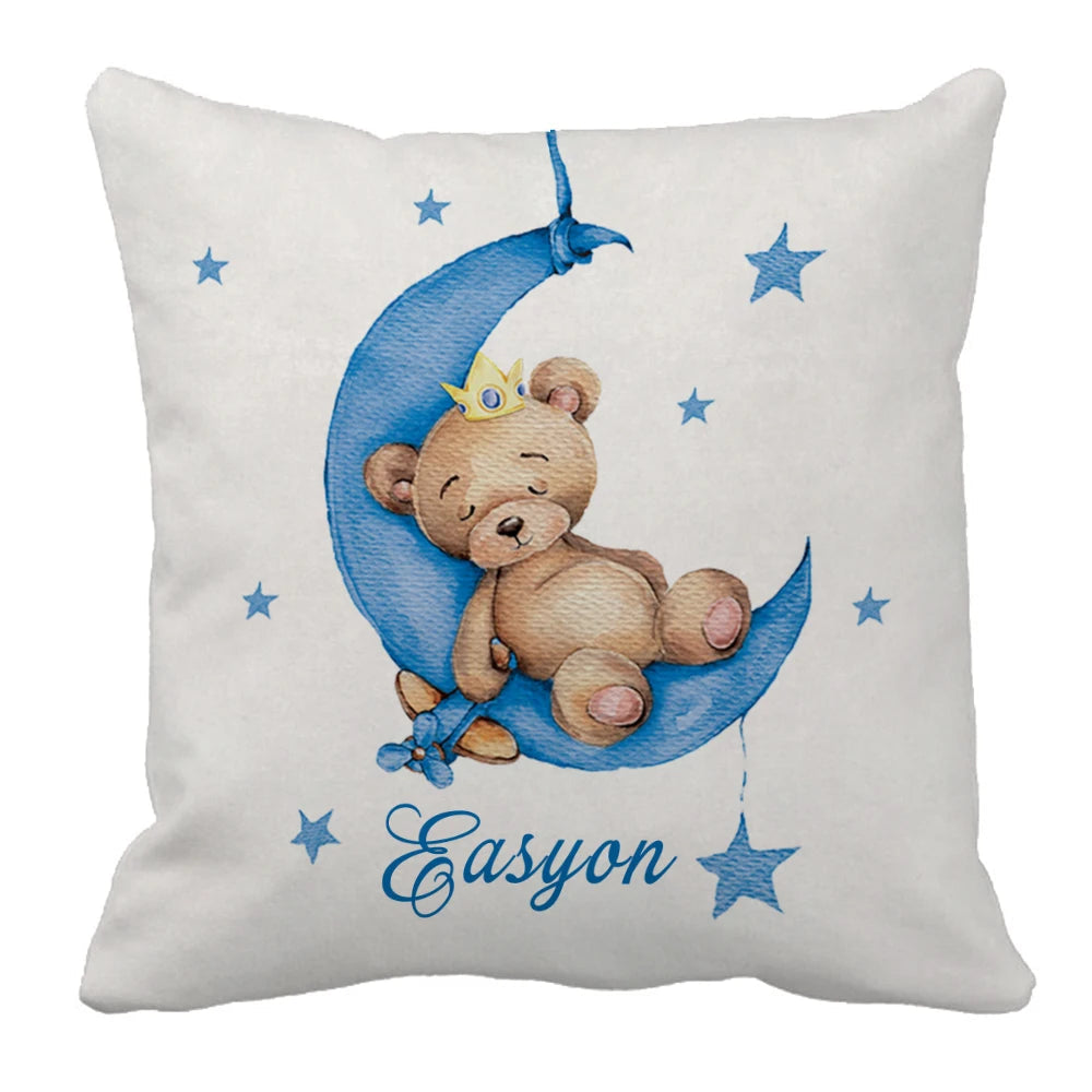 Sleeping Bear Blue Crib Bedding Set